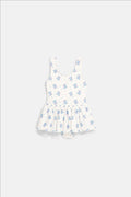Cream Flower Dunes Embroidered Recycled Polyamide Bathing Suit