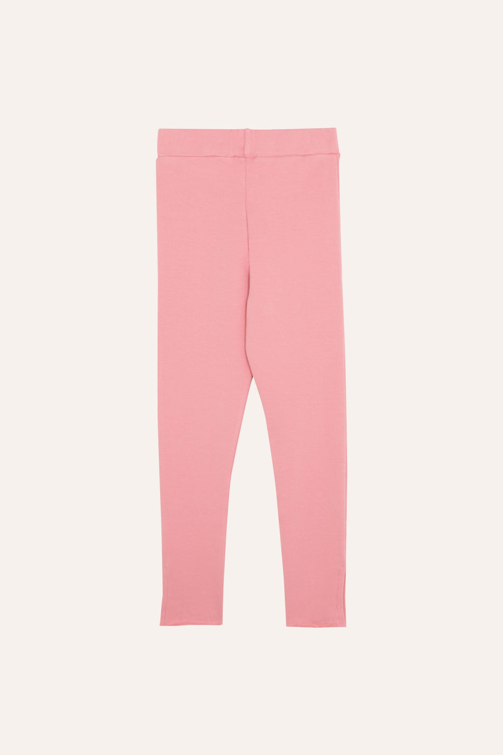 Pink Soft Elastic Waist Organic Cotton Kids Leggings