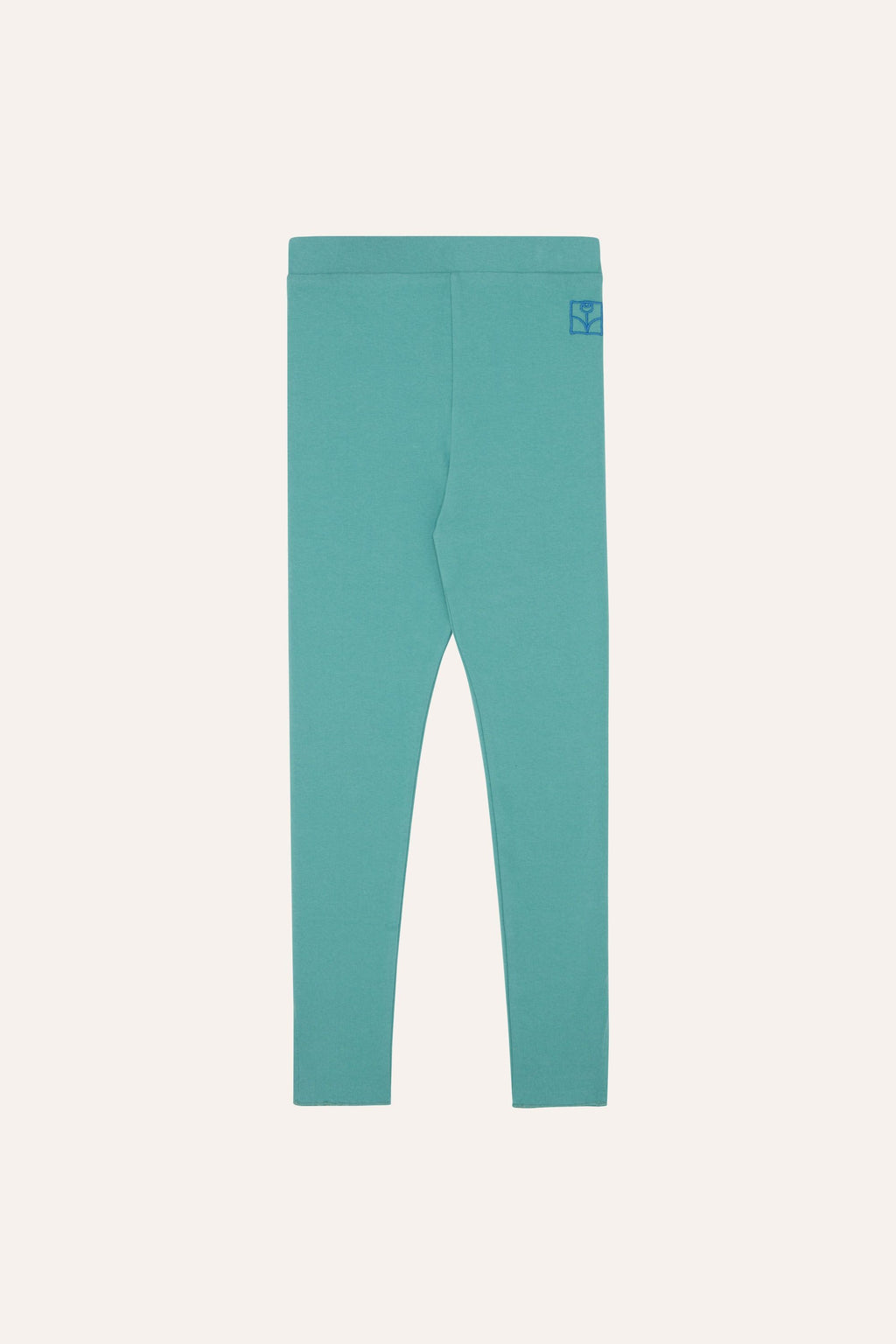 Blue Soft Elastic Waist Organic Cotton Kids Leggings