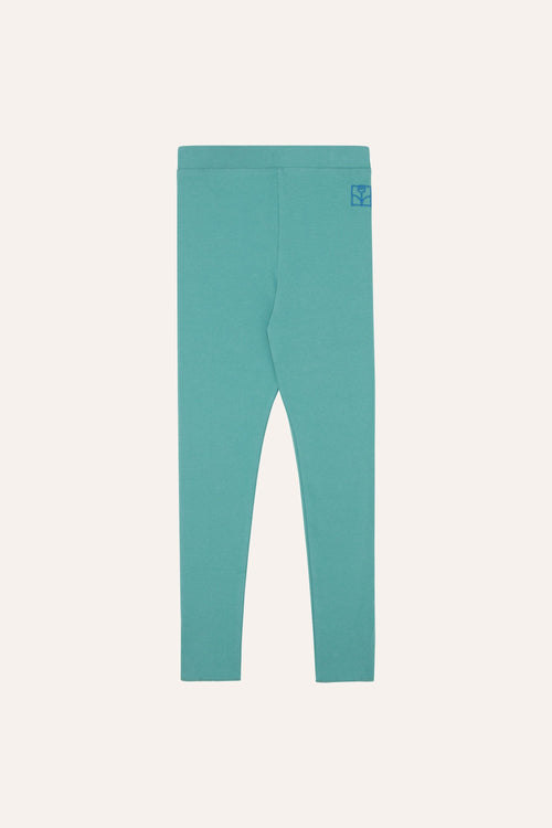 Blue Soft Elastic Waist Organic Cotton Kids Leggings