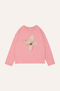 Oversized Organic Cotton Pink Pigeon Print Sweatshirt