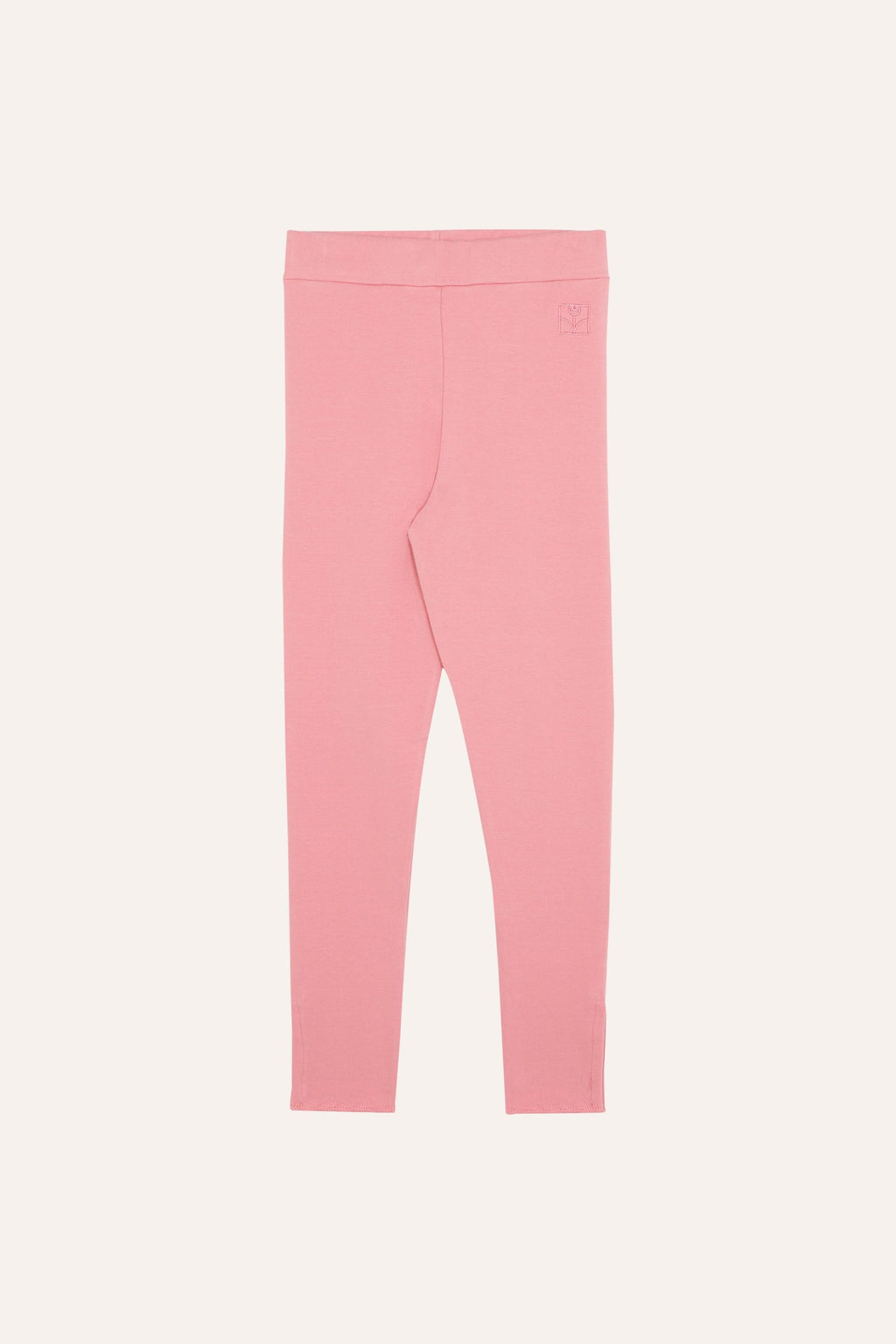 Pink Soft Elastic Waist Organic Cotton Kids Leggings